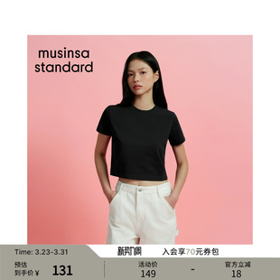 新品 T恤musinsa 女士宽松短款 短袖 standard 圆领经典 韩国26春季