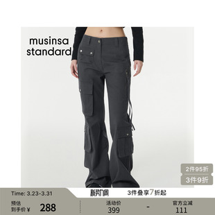 女士时尚 musinsa 高腰多功能直筒工装 长裤 standard 裤 韩国春季