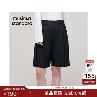 韩国26新品女士阔腿版棉质百慕大五分裤短裤MUSINSA STANDARD