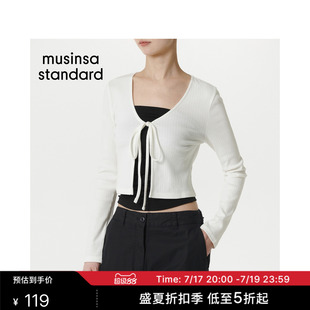 韩国26夏季新品女士休闲日常通勤长袖针织衫开衫MUSINSA STANDARD