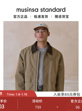 韩国25秋冬男士大码百搭潮流休闲拼接领夹克外套musinsa standard