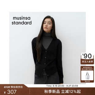 韩国26秋季女士百搭舒适时尚V领针织开衫MUSINSA STANDARD