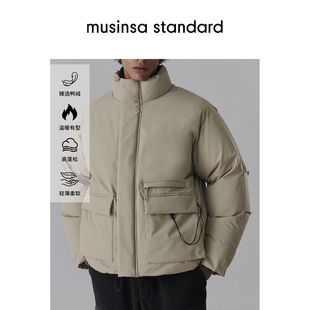 韩国25秋冬男士大码时尚潮流短款羽绒服夹克外套musinsa standard