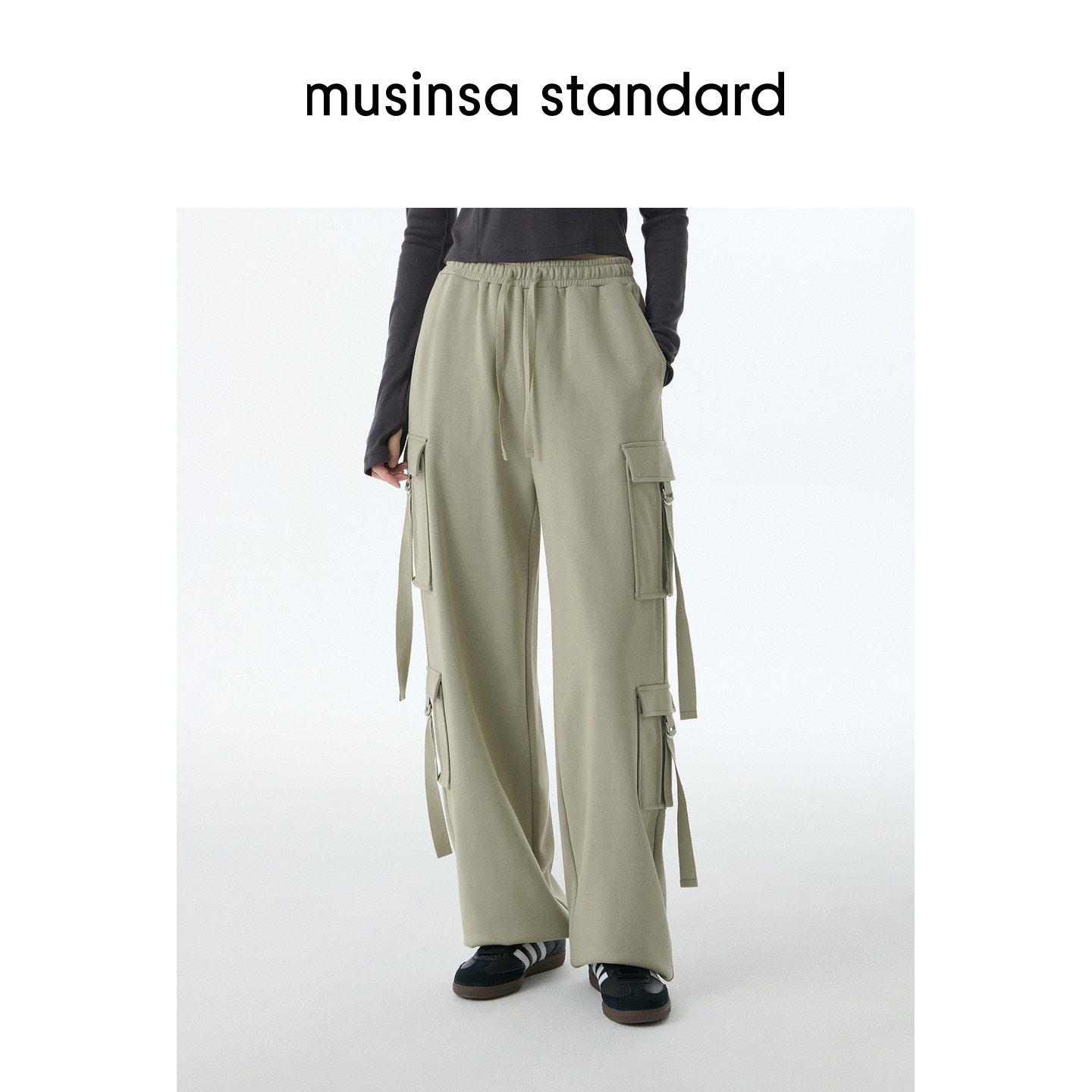 女士秋季运动休闲直筒工装卫裤