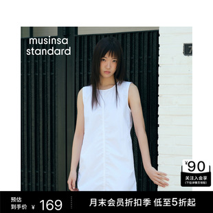 韩国26夏季新品女士圆领宽松简约款无袖连衣裙MUSINSA STANDARD
