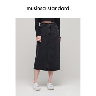 女士休闲时尚 standard25秋季 musinsa 牛仔半身裙 芊芊粉丝专享