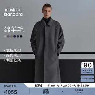 【含羊绒羊毛】韩国秋冬男士中长款毛呢大衣MUSINSA STANDARD