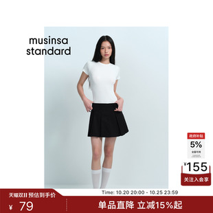 韩国26新品女士日常通勤时尚修身短袖T恤MUSINSA STANDARD