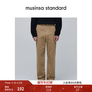 韩国春季男士大码日常常规剪裁复古灯芯绒裤musinsa standard