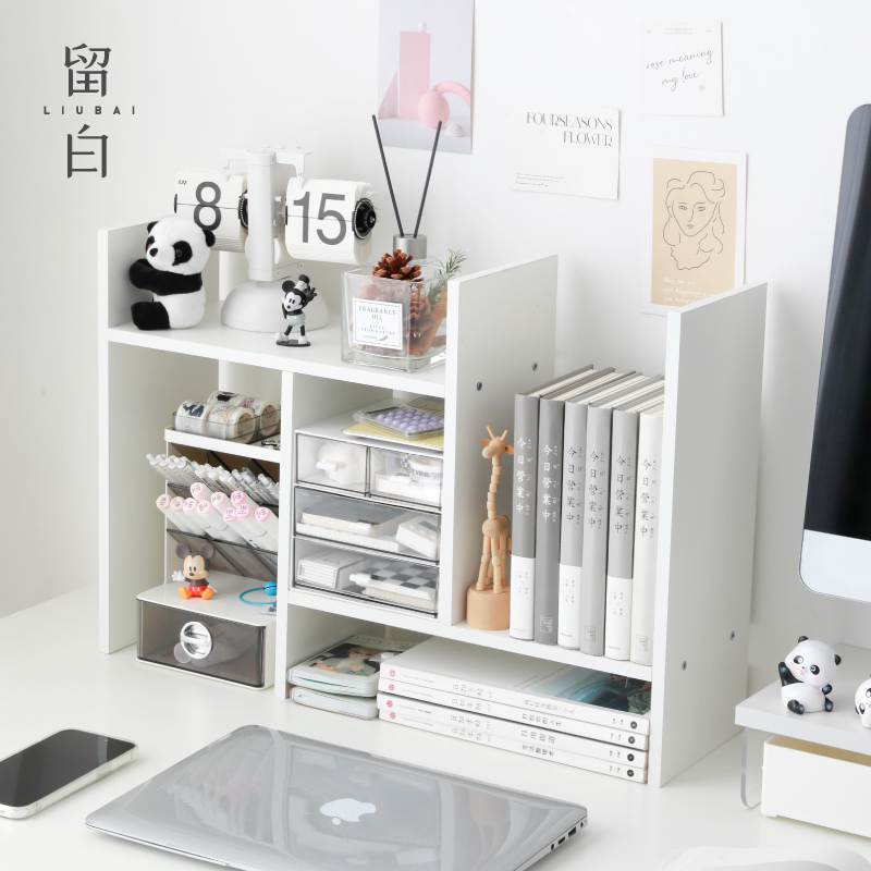 桌面简易书架子学生寝室神器书桌多层书柜O转角置物架宿舍好物