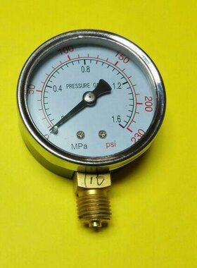 外壳直径60mm 英文压力表 Y-60  1.6mpa 230psi  螺纹M14X1.5英文