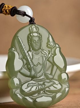 十二生肖本命佛和田玉吊坠