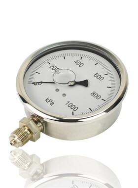 供全不锈钢压力表耐震充油压力表抗震压力表径向YNBF100 1000KPA