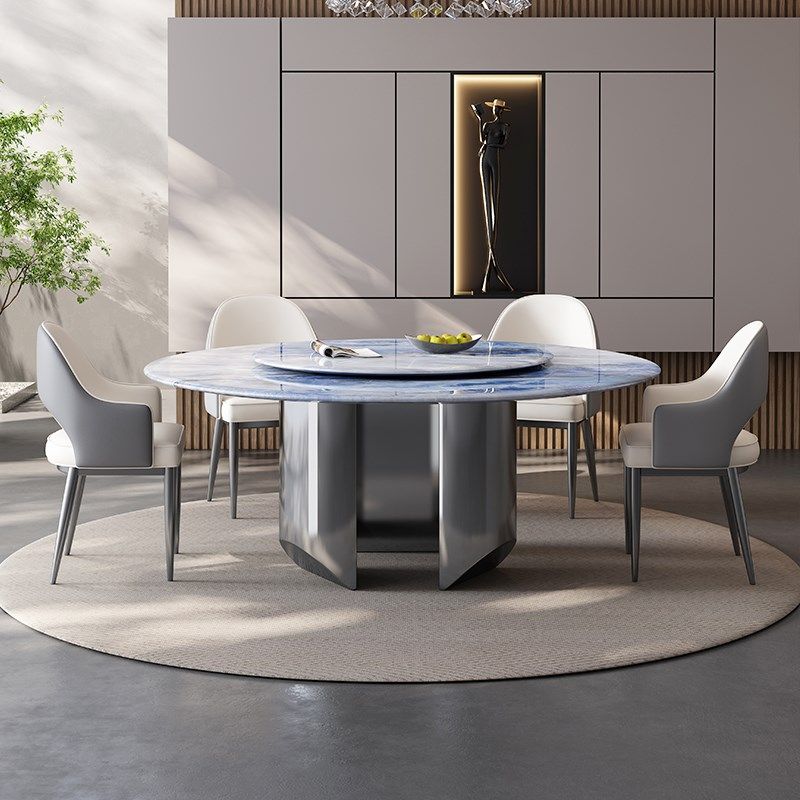天然大理石圆餐桌家用奢石超晶石岩板轻奢高端微晶石圆桌2024新款,住宅家具,大理石餐桌,淘宝优惠券,粉丝福利购,淘宝优惠卷