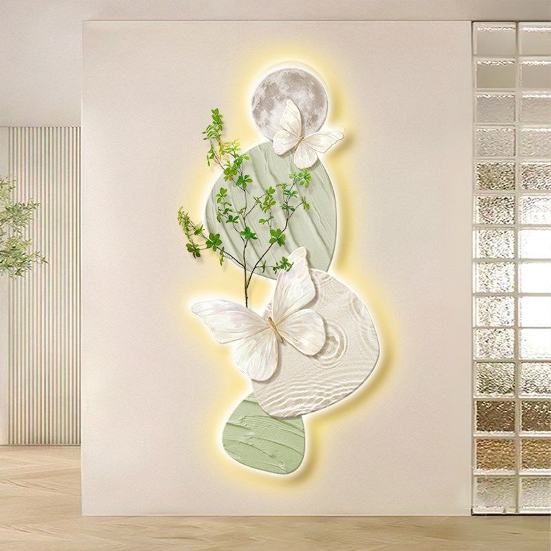 石来运转奶油风玄关装饰画高级感开门正对墙装饰画走廊尽头壁灯画,家居饰品,氛围画/灯画,淘宝优惠券,粉丝福利购,淘宝优惠卷