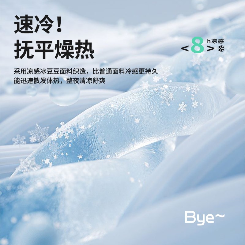 枕头套冰丝枕套一对装48cmx74cm枕芯内胆套夏天儿童乳胶枕套夏季