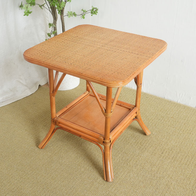 长方形藤编小桌子印尼真藤编织茶几艺术小户型阳台简约现代家用