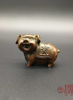 包浆合金十二生肖小猪金猪摆件 实心福猪把件可爱小猪小摆件