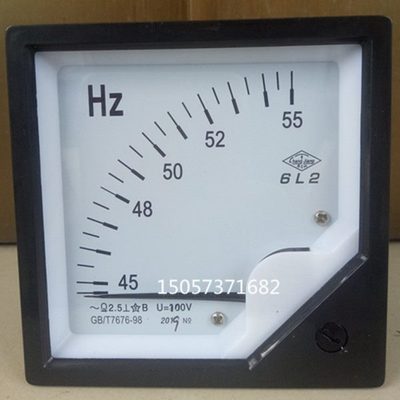 长江仪表6L2-HZ指针式频率表45-55HZ 100V 220V 380V赫兹 周波表
