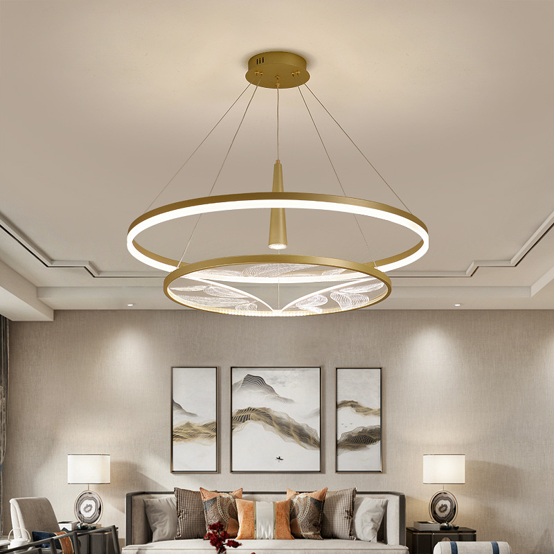 餐厅吊灯客厅灯中国风书房卧室灯现代简约茶室吧台圆形新中式灯具