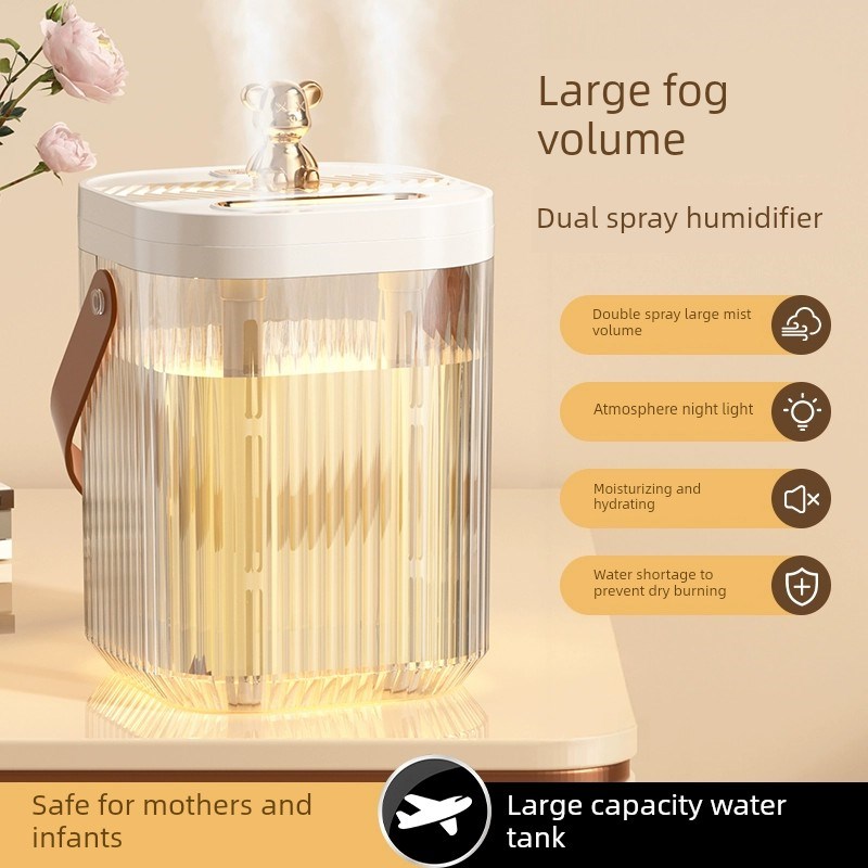 加湿器家用大雾量大容量双喷卧室静音小型方便P台式水合空气净化