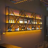 酒架置物架壁挂靠墙餐厅酒吧吧台背景清吧创意红酒展示柜悬挂酒柜