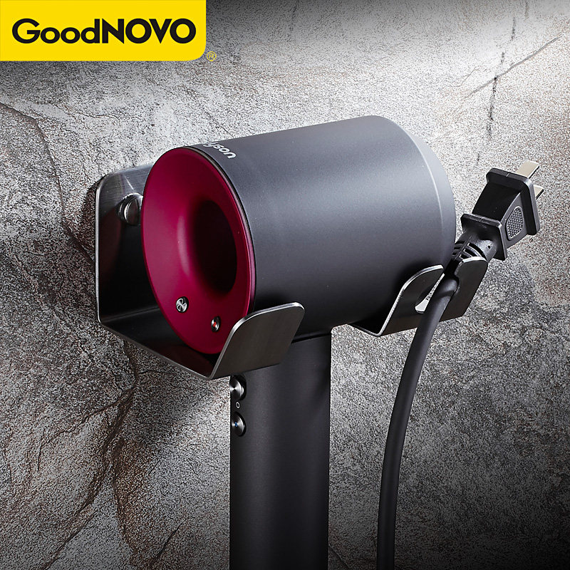 北欧卫生间浴室吹风机架 304不锈钢免打孔壁挂式多功能家用置物架