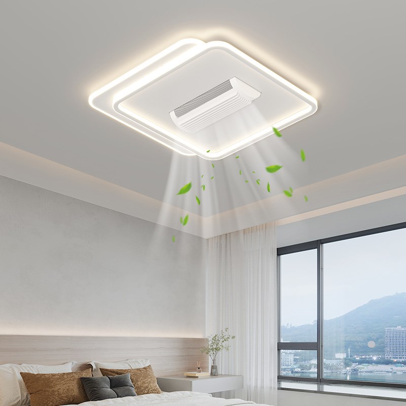 箭牌2024年新款滚筒式无叶风扇灯客厅灯卧室静音电扇一体吊扇灯具