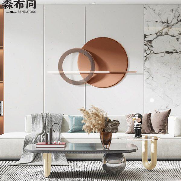 现代简约餐厅墙面装饰带灯创意主卧室墙壁挂件客厅沙发背景墙挂饰