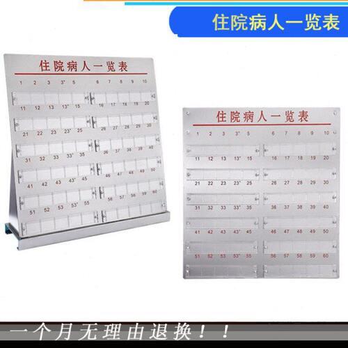 包邮不锈钢住院病人一览表台式挂式护士站患者信息登记一览表卡片