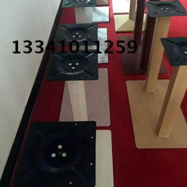 餐桌腿 双位餐桌支架连体 餐台脚 不锈钢底盘 长方底盘 铸铁底盘