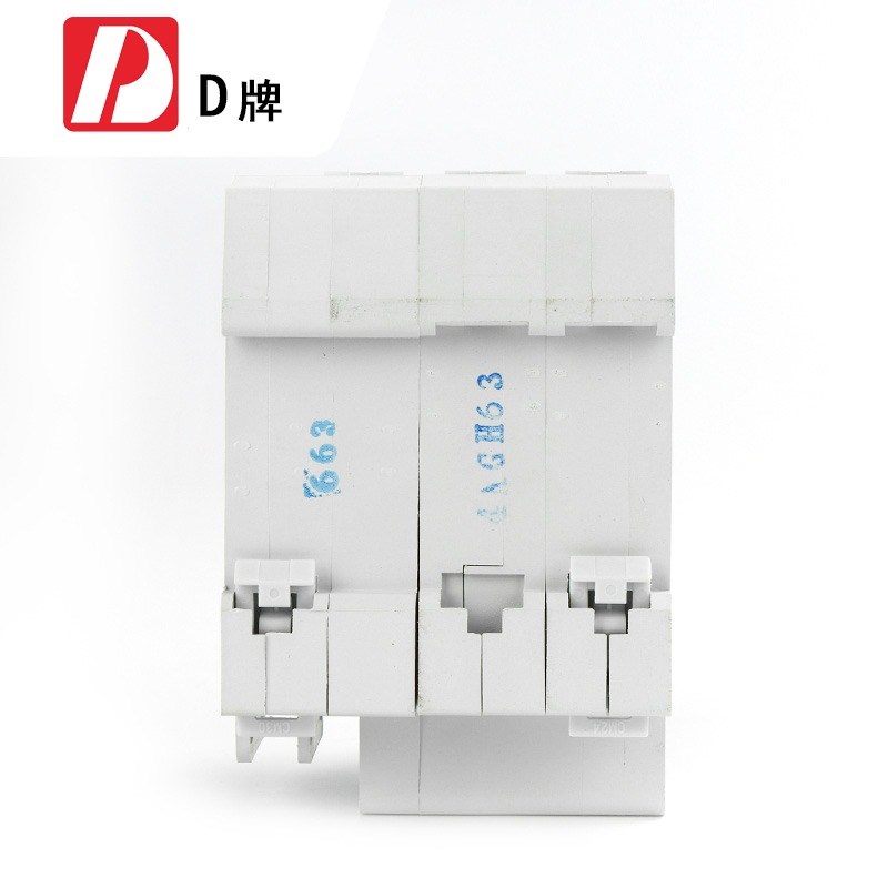 D牌小型漏电保护器DZ47LE 2P家用单相断路器C63A总空开带触电开关