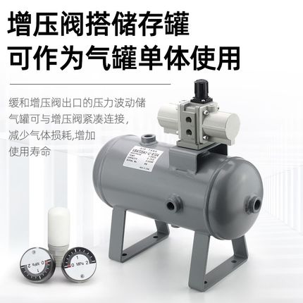 SMC型VBA10A-02气动增压阀气缸增压器vba20A气压气体增压泵储气罐