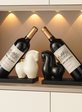 马上有钱红酒架轻奢高档酒柜装饰品摆件家L居客厅电视柜餐边柜摆