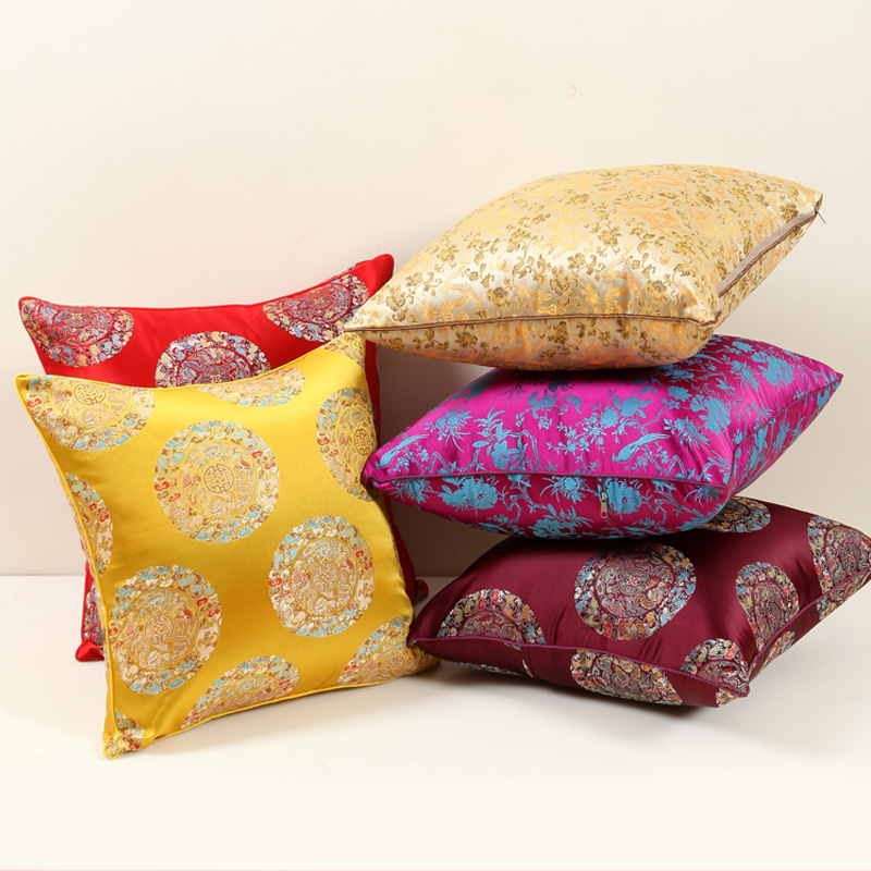 中式抱枕靠垫中国风红木沙发靠垫套布H艺长方形枕芯套客厅枕头定