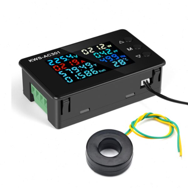 交流电压电流功率表频率计功率因数检测仪电量显示220V数字数显表