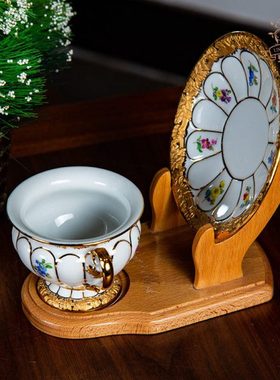 杯架子置物架客厅多层家用实木欧式北欧风咖啡杯碟挂架摆架高档