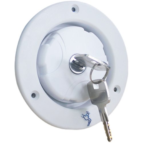 房车专用注水口配件拖挂车水路改装清水箱重力加水口带钥匙防丢盖