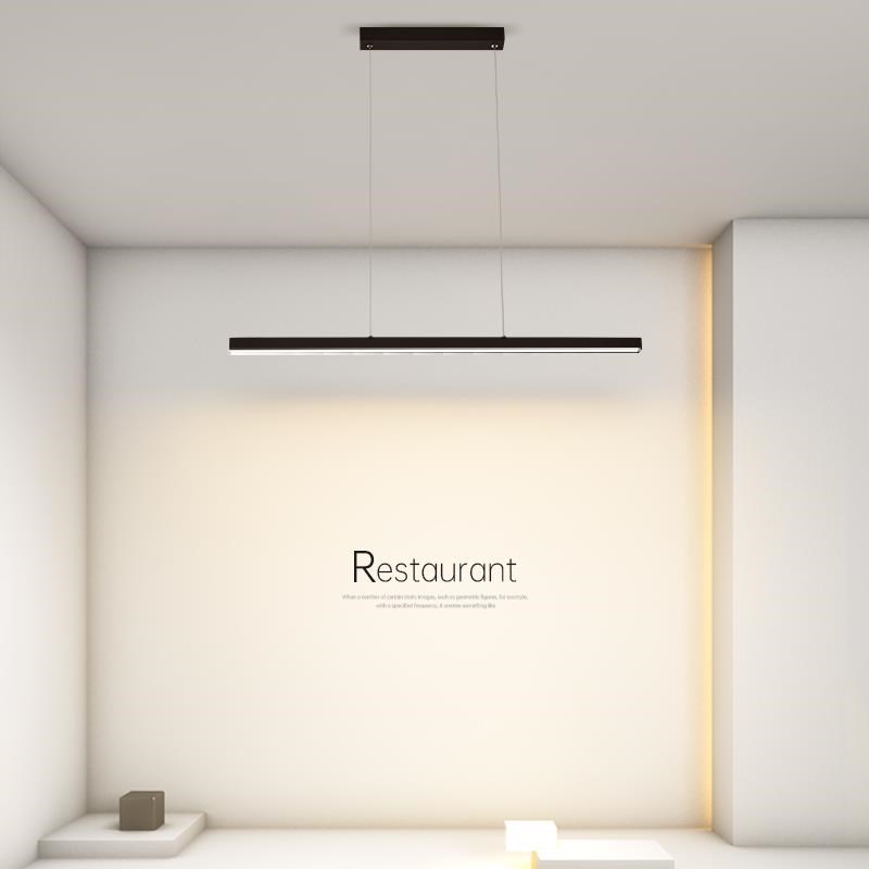 led长条灯简约现代办公室灯具B长方形餐厅吧台吊灯办公灯条形灯