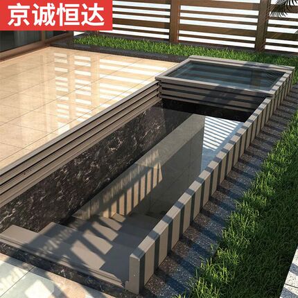 楼梯口可移动伸缩折叠推拉活动钢化玻璃天窗智能隐藏电动天窗定制