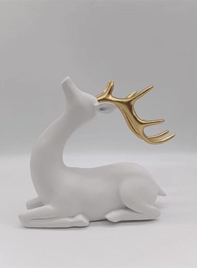 鹿摆件创意家居饰品室内客厅酒柜茶几电视柜玄关房间布置艺术摆设