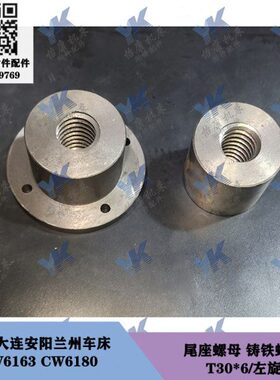 沈阳大连安阳兰州车床 CW6163 CW6180 尾座螺母铸铁螺母T30x6