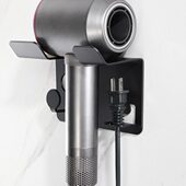 白色北欧电吹风机架卫生间厕所置物架吹风机架收纳架免打孔壁挂