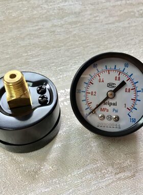 轴向压力表 气压表 y-50z 0～1mpa 0～150psi 2.5级 外壳直径50mm