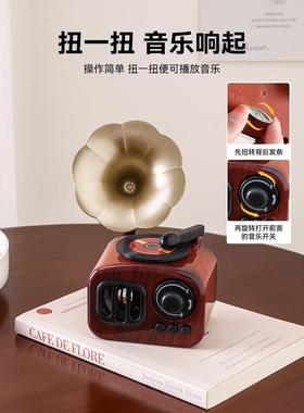 覆古怀旧留声机音乐盒装饰入口客厅家庭装饰酒吧咖啡馆创意装饰