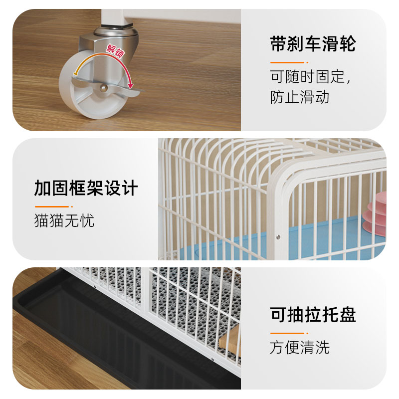 猫笼子家用室内猫别墅超大自由空间猫舍猫屋猫砂盆猫窝一体猫咪笼