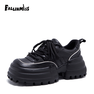 非谜方糖c鞋厚底小香风单鞋2023春新款方头英伦甜酷小皮鞋女网红