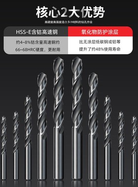 日本不二越含钴钻头L6520NACHI荔枝不锈钢专用打孔直柄麻花钻头