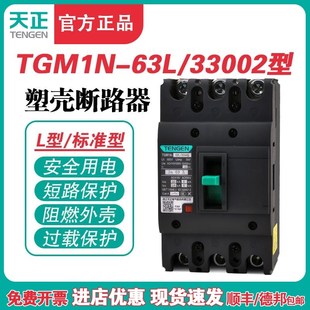 63A塑壳断路器63A空气开关3P 33002 380V 63L TENGEN天正TGM1N