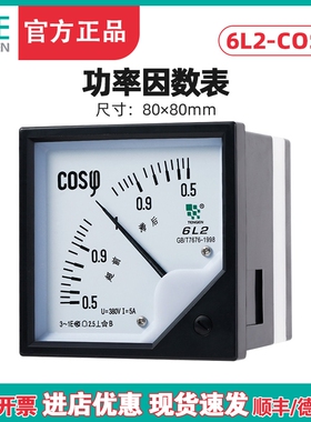 天正 6L2-S指针式三相功率因数表 频率表 功率表6L2-COS 380V